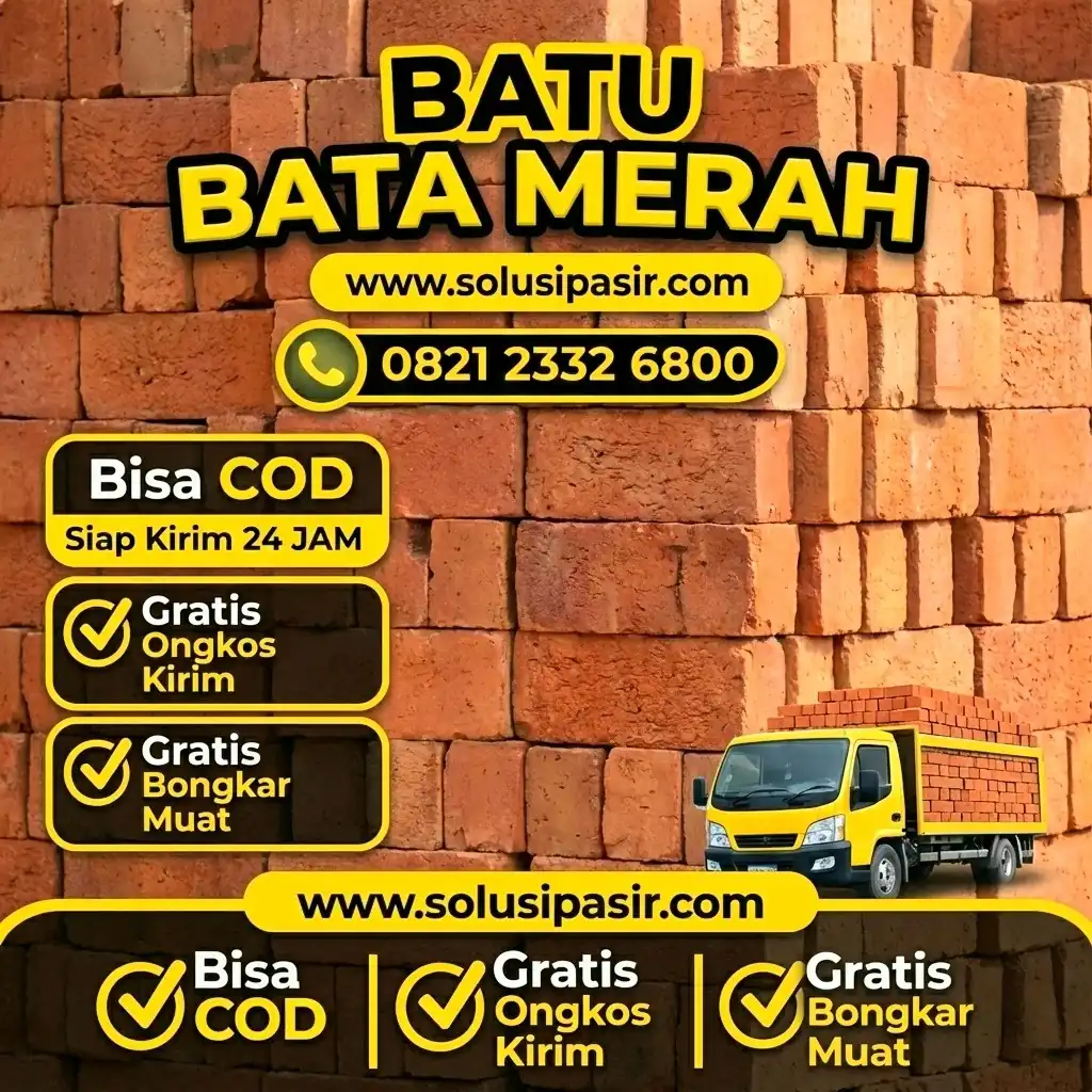 Jual batu bata merah di jabodetabek siap kirim 24 jam