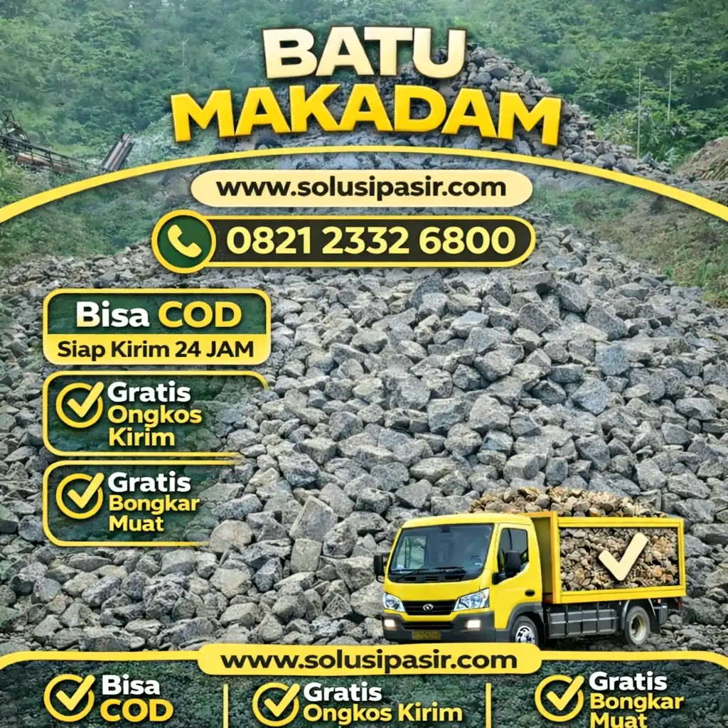 Jual batu makadam di jabodetabek siap kirim 24 jam