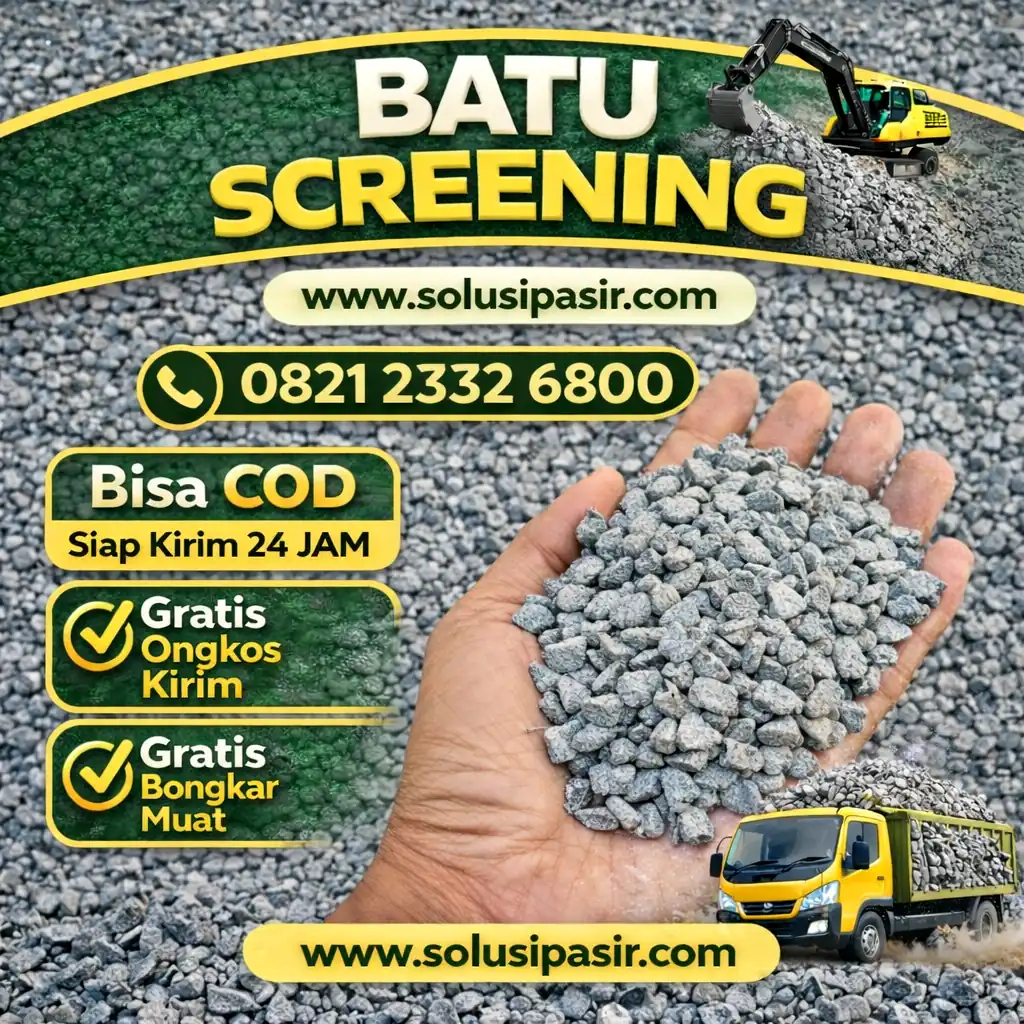 Jual batu screening di jabodetabek siap kirim 24 jam