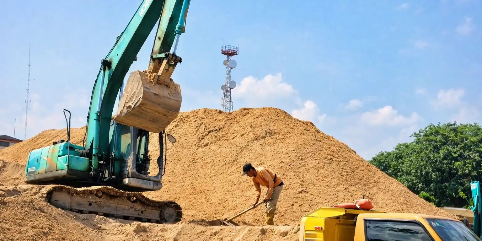 Jual pasir bangka kuning berkualitas siap kirim 24 jam melayani wilayah jabodetabek